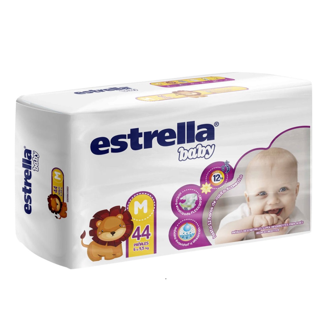 PAÑAL ESTRELLA BABY TALLE M 44