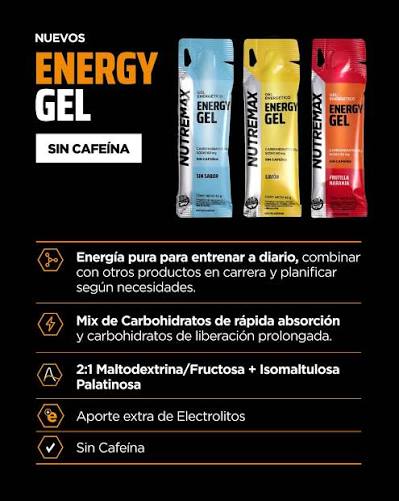 Geles nutremax sin cafeína 