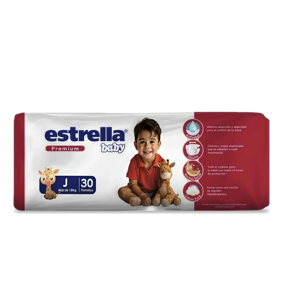 PAÑAL ESTRELLA PREMIUM TALLE JUNIOR 30