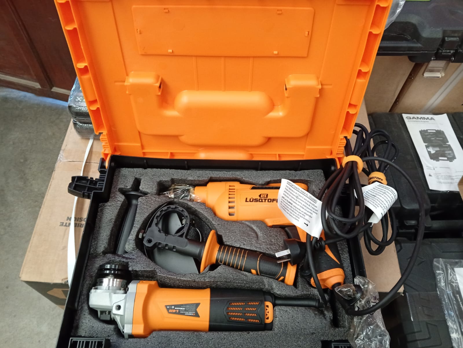 KIT LÜSQTOFF AMOLADORA 115MM + TALADRO 13MM 