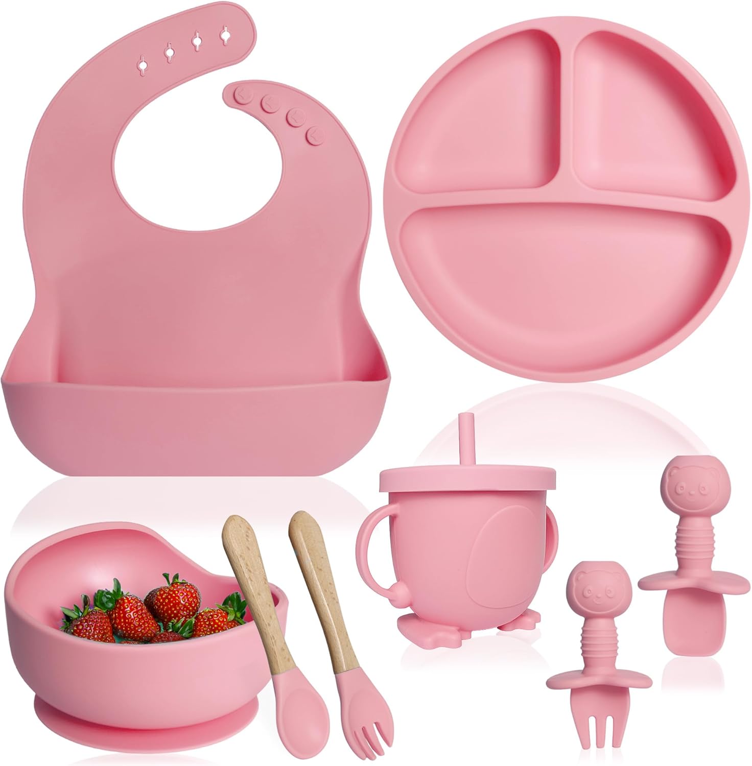SET SILICONA ROSA