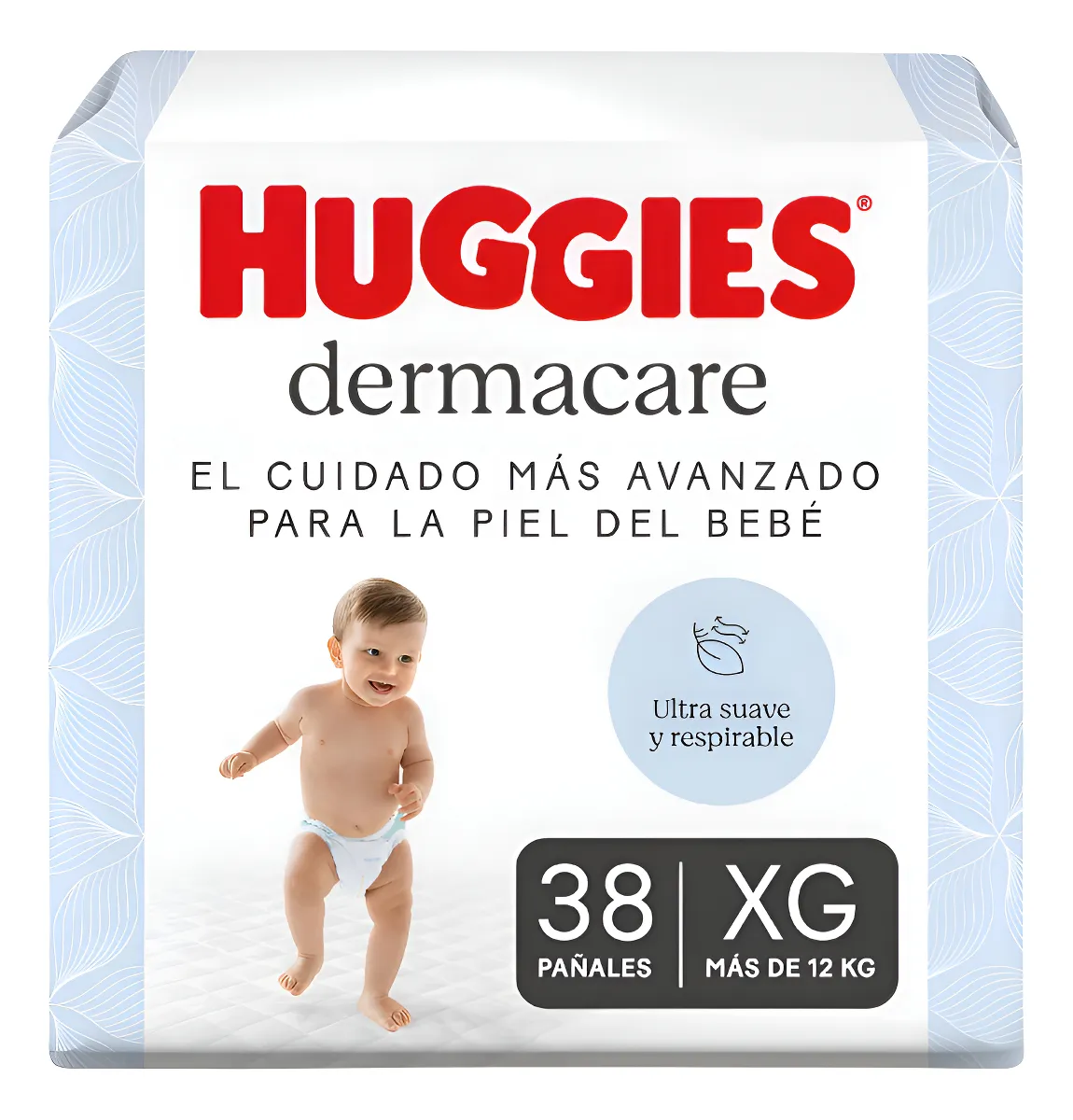 PAÑAL HUGGIES BLANCO DERMACARE TALLE XG 38