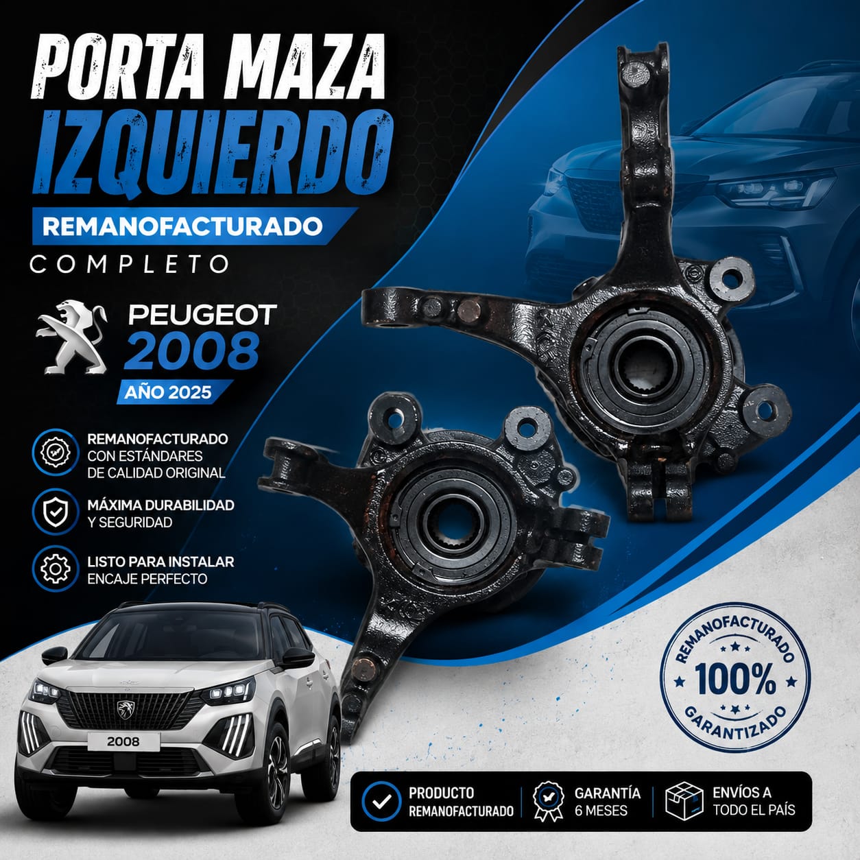 Portamasa izquierdo Peugeot 2008