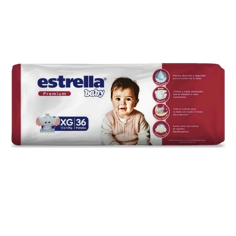 PAÑAL ESTRELLA PREMIUM TALLE XG 36