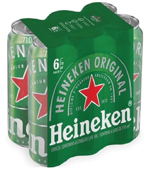 Heineken latón 710cc pack
