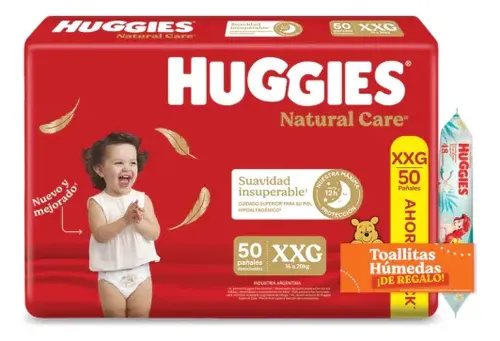 PAÑAL HUGGIES NATURAL XXG 50 
