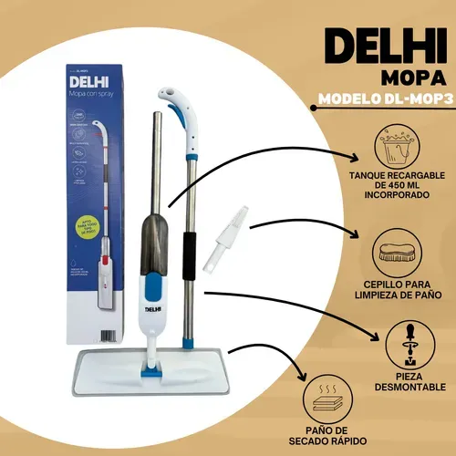 Mopa Plana Delhi con Rociador Integrado