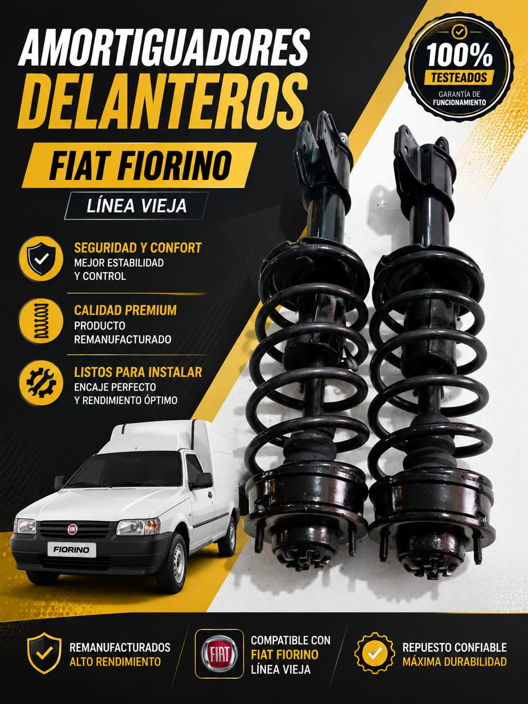 Amortiguadores delanteros  Fiat Fiorino linea vieja