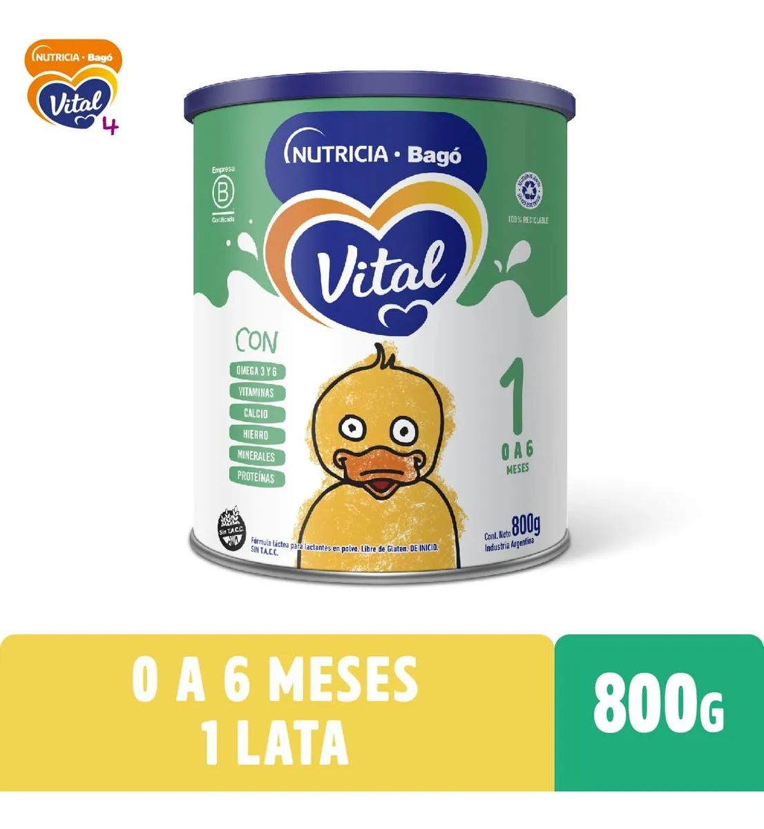 LECHE FORMULA VITAL 1 LATA 800 GR