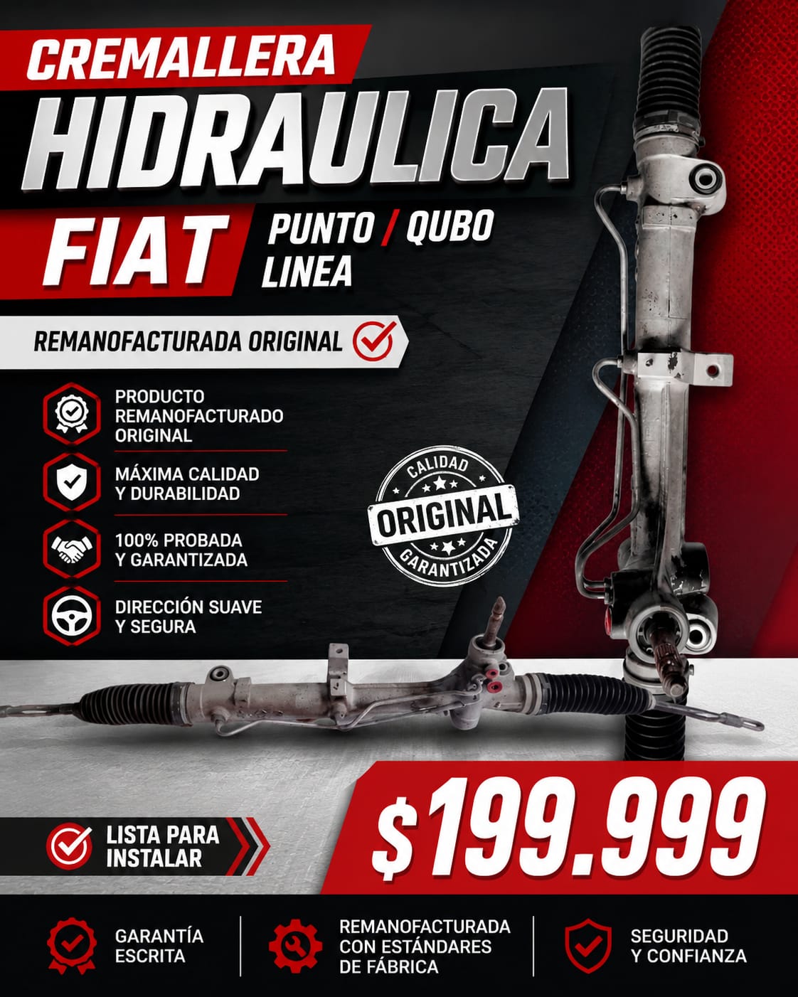 Cremallera Hidráulica Fiat