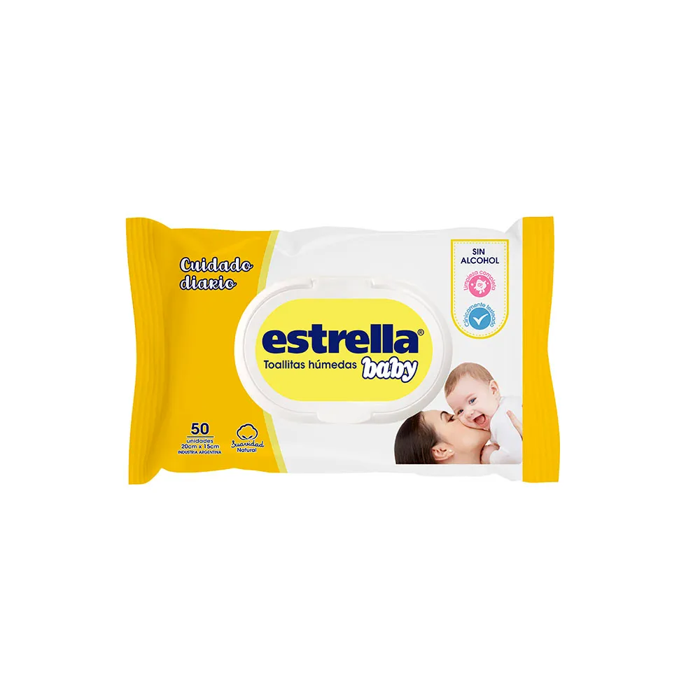 TOALLITA HUMEDA ESTRELLA X50 CUIDADO DIARIO